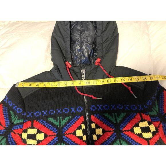 Polo Ralph Lauren Sweater Hooded Fair Isle Nordic Ski Jacket Wool Holiday Sz M - Picture 12 of 14